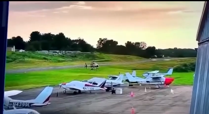 א קליינע פליגער האט געקראכט אין א פענסילוועניע סטע