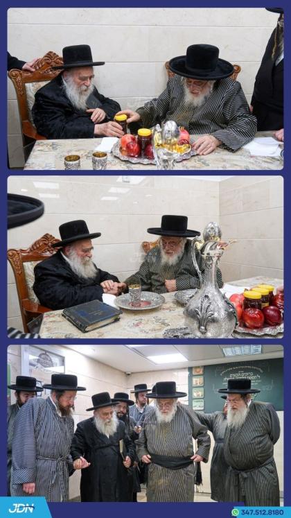 גאב"ד מאקאווא באזוכט ביי האדמו"ר מתולדות אהרן.