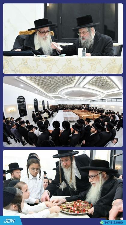 האדמו"ר מצאנז ביי קבלת קהל אין אלעד, לקראת די ימי 