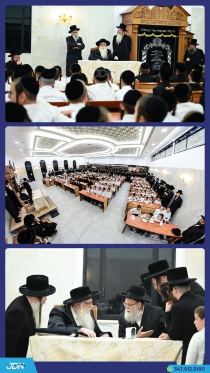 האדמו"ר מצאנז ביי קבלת קהל אין אלעד, לקראת די ימי 