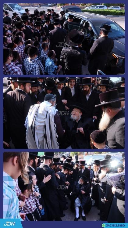 האדמו"ר מקרעטשניף ביים אנקומען למעון קדשו אין קרית