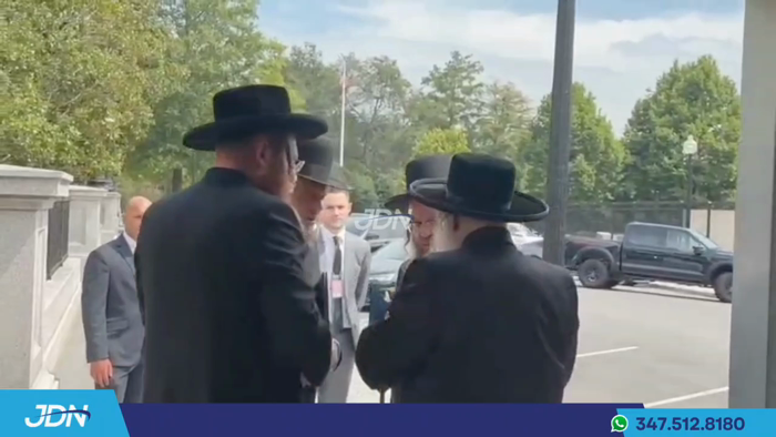 האדמו"ר מסאטמאר ביים אנקומען צום ווייסן הויז קאמפל