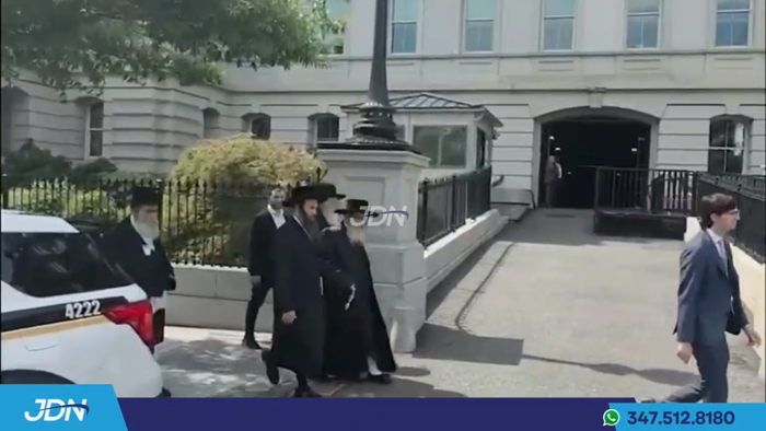 האדמו"ר מסאטמאר ביים אנקומען צום ווייסן הויז קאמפל