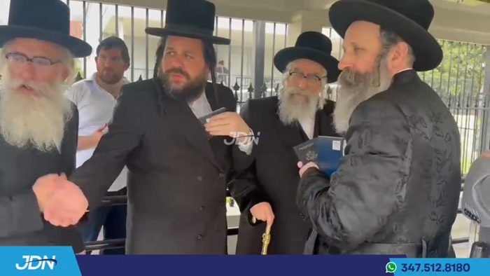 האדמו"ר מוויזניץ פון מאנסי ביים אנקומען צום ווייסן