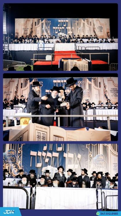 מעמד הנחת אבן הפינה פאר בנין תלמוד תורה בעלזא אין 
