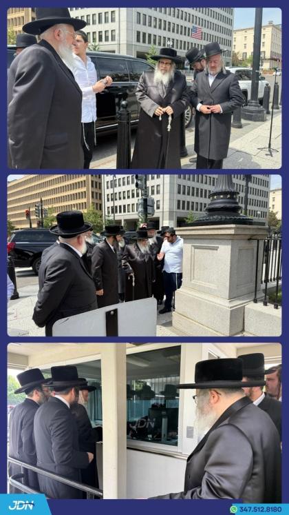 האדמו"ר מסאטמאר ביים אנקומען צום ווייסן הויז קאמפל