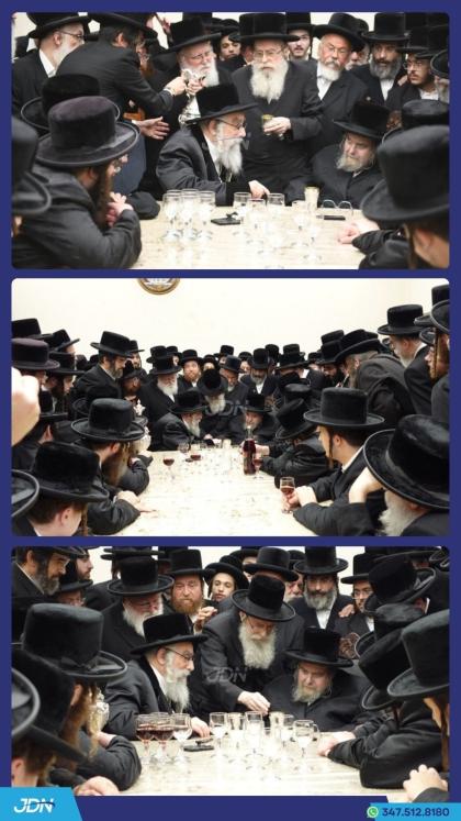 האדמו"ר מוויזניץ מאנסי באזוכט ביי האדמו"ר מבעלזא.
