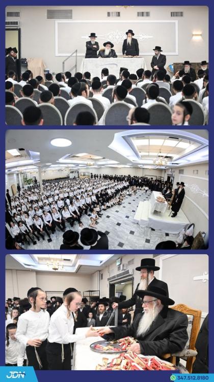 האדמו"ר מצאנז ביים מעמד פאר די ילדי הקהילה אין בני