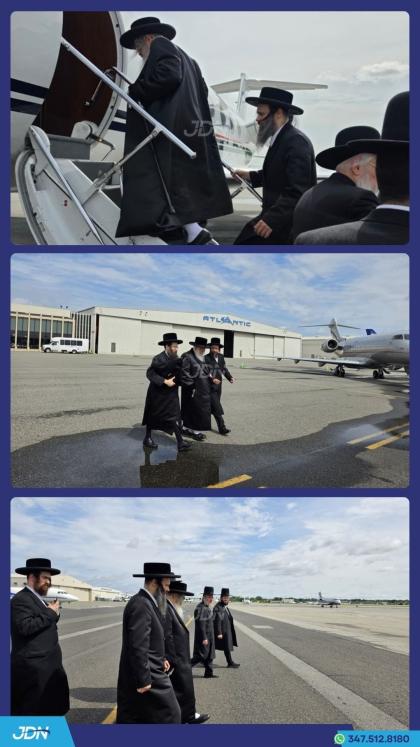האדמורי"ם מסאטמאר און באבוב ביים אויפשטייגן אויפן 