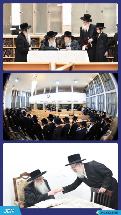 האדמו"ר מצאנז ביי קבלת קהל אין בני ברק לקראת די ימ