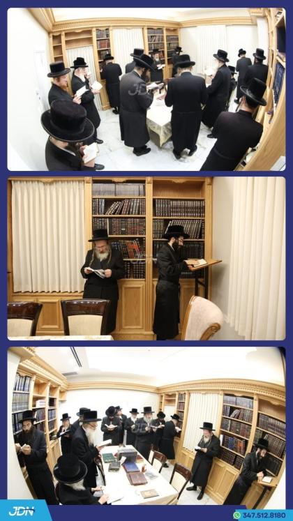 מעמד תפילה לרפואתו השלימה פון האדמו"ר מבעלזא, בבית