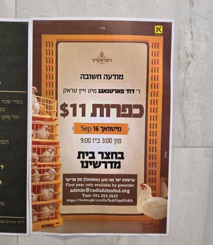 א נייע באקוועמליכקייט? 

פלאקאטן אין א שול אין מאנ