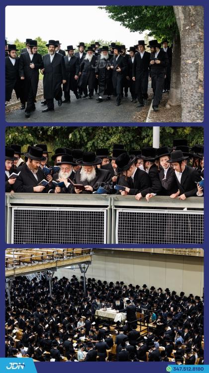 האדמו"ר מבאבוב ביי קריאת קרבנות און תשליך.