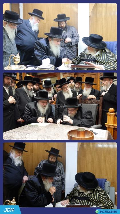 האדמו"ר מנדבורנה באזוכט ביי האדמו"רים מבעלזא און ת