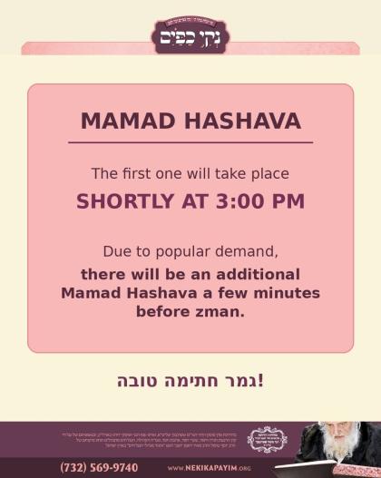 Do to popular demand their will be *2nd Maamed Has