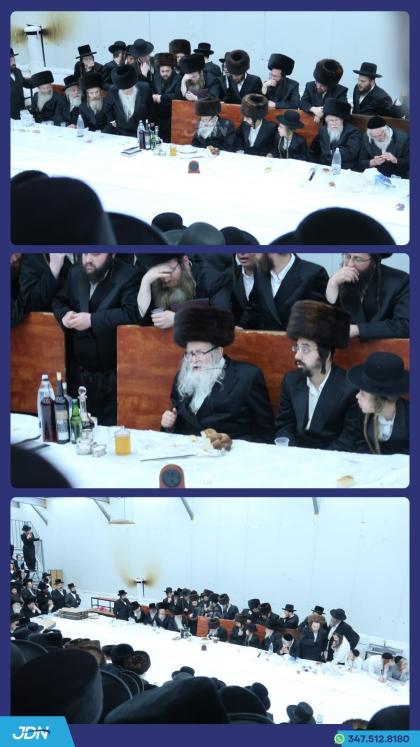 האדמו"ר מאמשינוב ביים טיש לרגל מוצאי יום הקדוש, נע