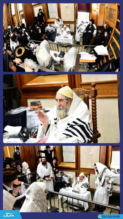 מוצאי יום הקדוש ביי האדמו"ר מראחמיסטריווקא.