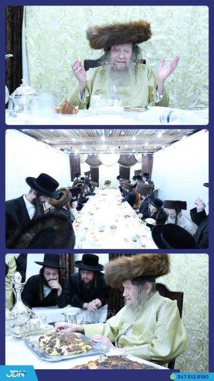 האדמו"ר מלעלוב ניקלשבורג ביים שמחת בית השואבה.