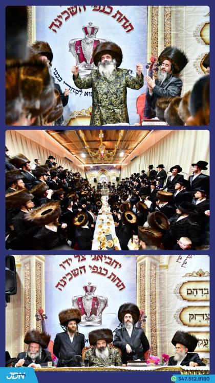 האדמו״ר מזוטשקא ביים שמחת בית השואבה.