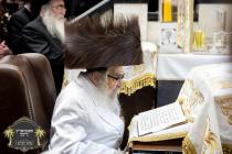 ערשטע בילדער, ליל הושענא רבה בצל הקודש פון כ''ק רב