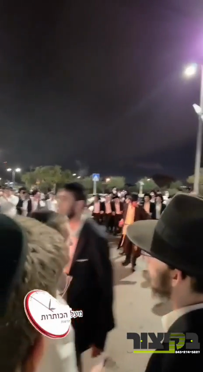 הונדערטער חרידישע אידן האבן זיך נעכטן איינגעבראכן 