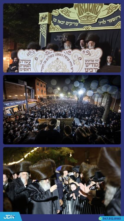האדמו"ר מסאטמאר ביים טיש נעילת החג און מעמד הבאגלי