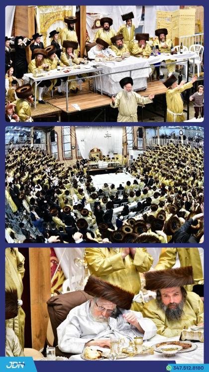 האדמו"ר מתולדות אברהם יצחק ביים נעילת החג טיש.