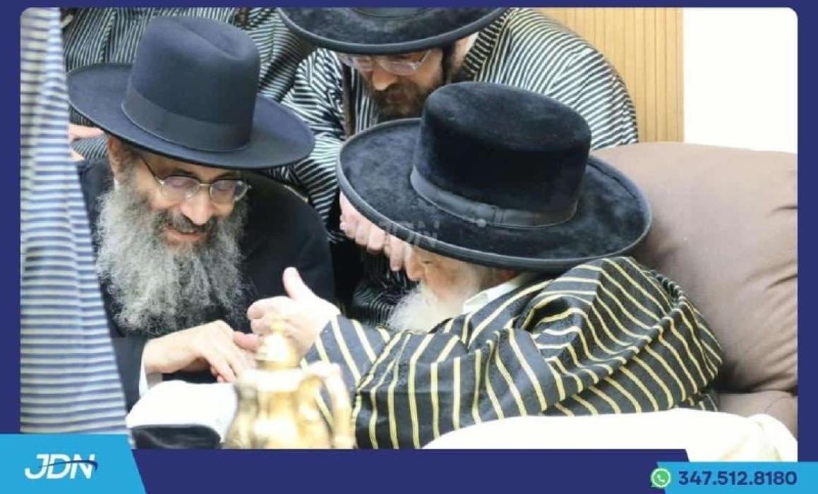 הגה"צ ר' צבי מאיר זילבערבערג באזוכט ביי האדמו"ר מת