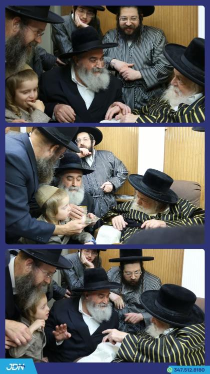 האדמו"ר רבי יקותיאל אבוחצירא באזוכט ביי האדמו"ר מת