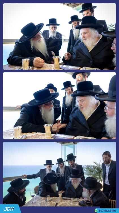 האדמו"ר מצאנז באזוכט ביים פוסק הדור מרא דארעא קדיש