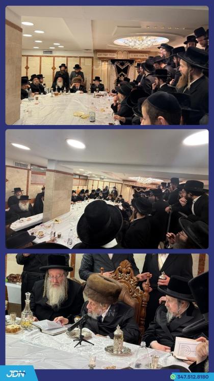 האדמו"ר מקאפיטשניץ ביים יארצייט טיש פון הייליגער ר