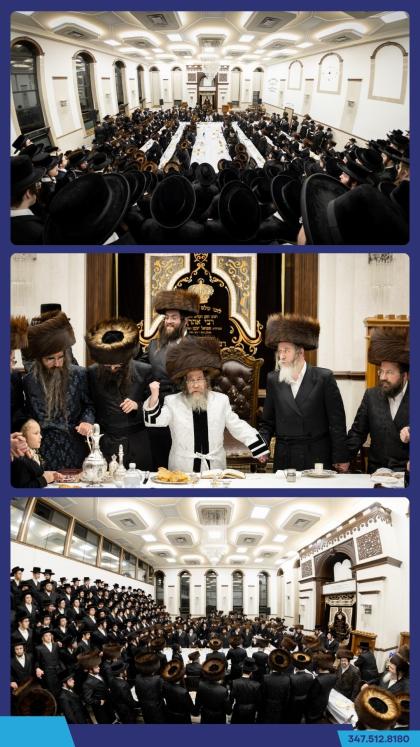 האדמו"ר מקרעטשניף סיגעט ביים סעודת הודאה לרגל די י