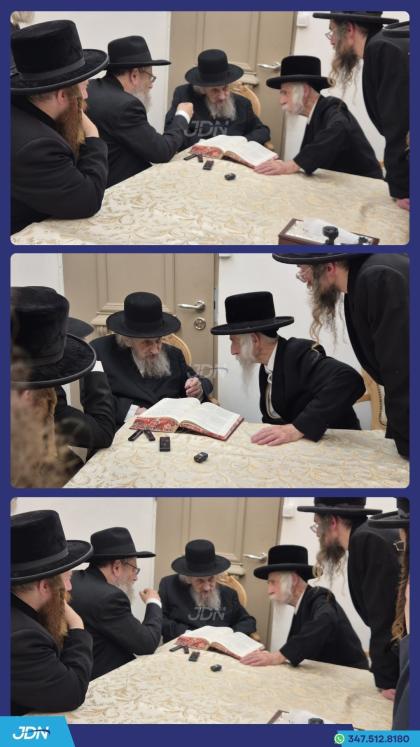 הגאון רבי דוב לאנדא ר"י סלבודקה באזוכט ביי האדמו"ר