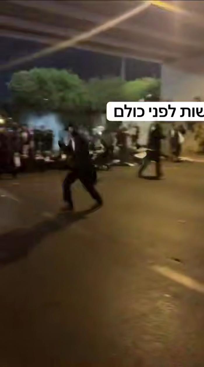 שאקירנדער סצענע אין ארץ ישראל ווען פאליציי אפיצירן