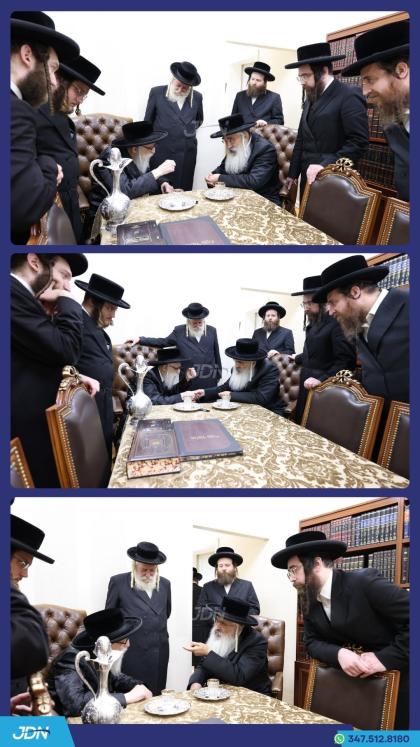 האדמו"ר מדושינסקיא באזוכט ביי האדמו"ר מקאשוי.
