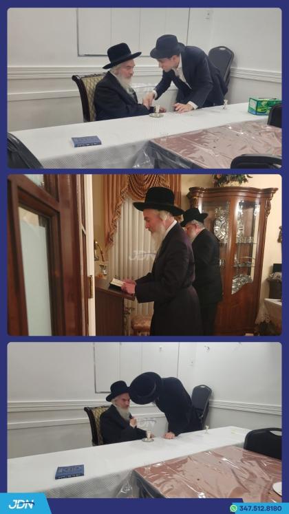 האדמו"ר מלוצק ביי תפילת מעריב און מסיבת לחיים אין 